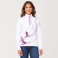 Women's Ski Lightning White Top - White