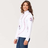 Women's Ski Lightning White Top - White