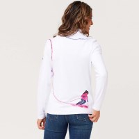 Women's Ski Lightning White Top - White