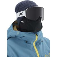 M4 Goggle Cylindrical + Bonus Lens + MFI Face Mask - White Frame with Sonar Smoke & Sonar Infrared Blue Lenses (203541-118)