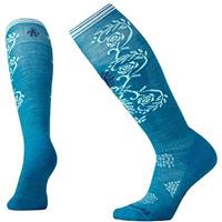 Women's PhD Ski Light Pattern Socks - Glacial Blue