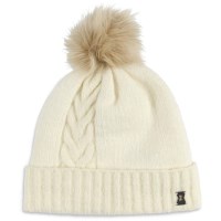 Women's Plait Pom Hat - Vanilla Latte