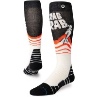 Crab Grab Mid Poly Snow Sock - Cream