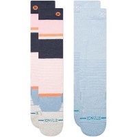 Powdered Mid Poly Snow Sock 2 Pack - Pinkfade