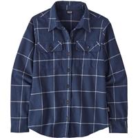 Women's Longsleeve Organic Cotton Midweight Fjord Flannel Shirt - Woodland / New Navy (WLNE)